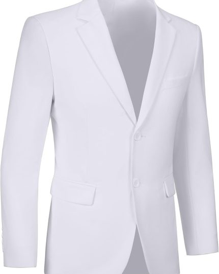 Men's Long-Sleeve Classic-fit Button-Front Stretch Blazer
