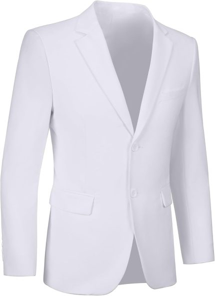 Men's Long-Sleeve Classic-fit Button-Front Stretch Blazer