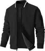 Men's Long Sleeve Quilted Lined Flannel Shirt Jacket with Hood