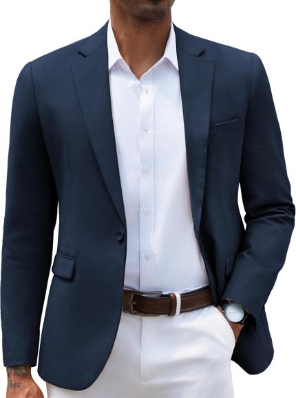 Mens Suit Jackets Casual Two Button Slim Fit Blazers Suit Separates Coat Sport Coats with Pockets for Wedding Prom Party