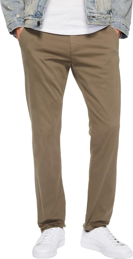Men Jeans Athletic Fit - Roomier Fit in Waist, Hip, and Thighs - Flexible Stretch Denim - Straight Leg Jeans