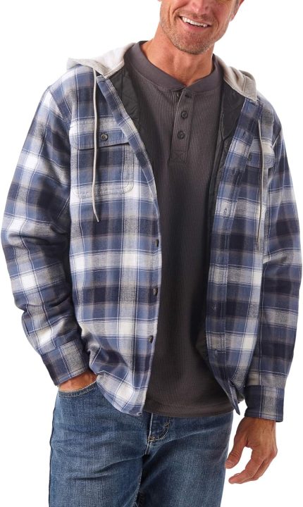 Men's Long-Sleeve Polar Fleece Shirt Jacket